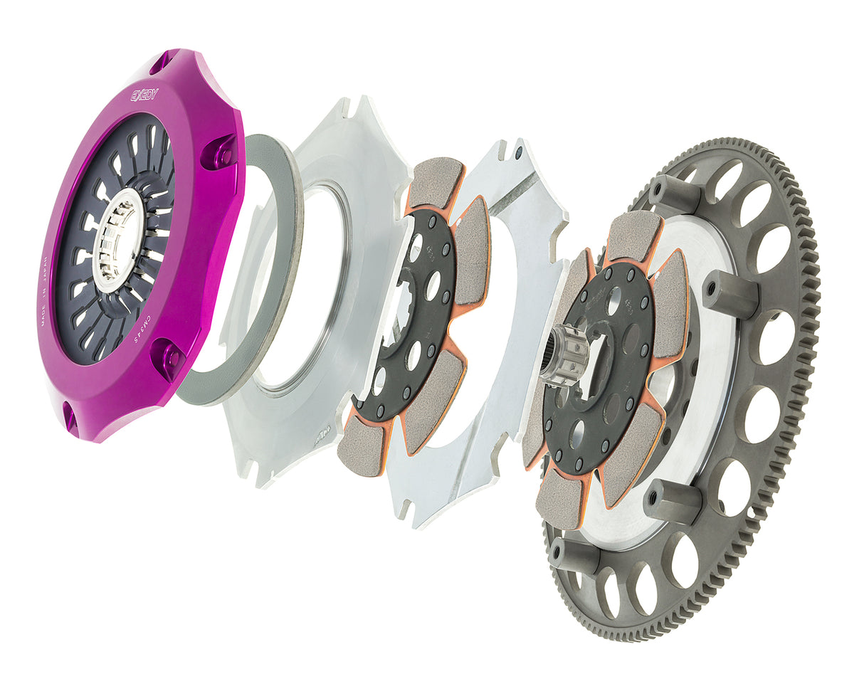 2004-2014 Subaru STI Exedy Hyper Compe-D Twin Series Cerametallic Clutch and Flywheel Kit Rigid