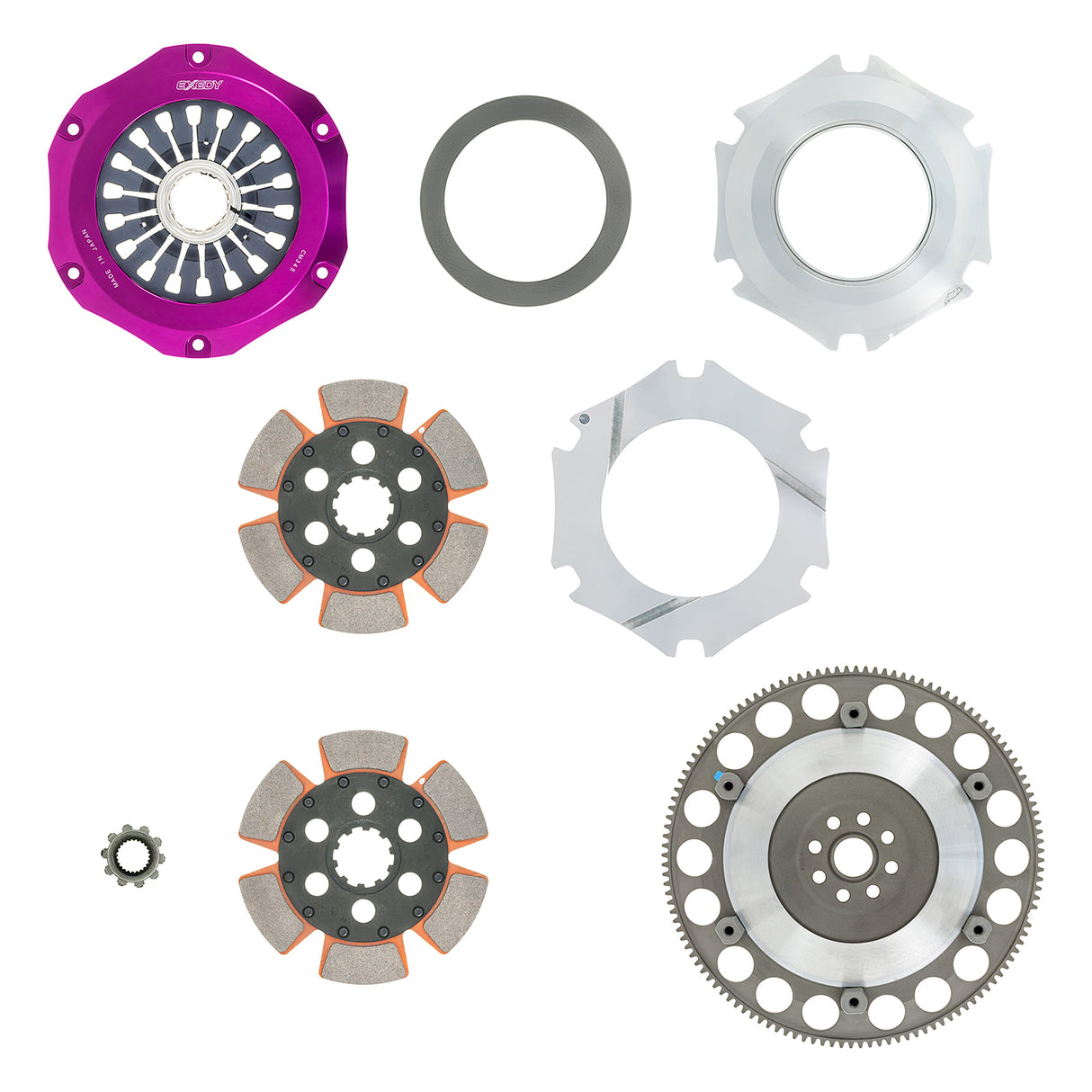 2004-2014 Subaru STI Exedy Hyper Compe-D Twin Series Cerametallic Clutch and Flywheel Kit Rigid