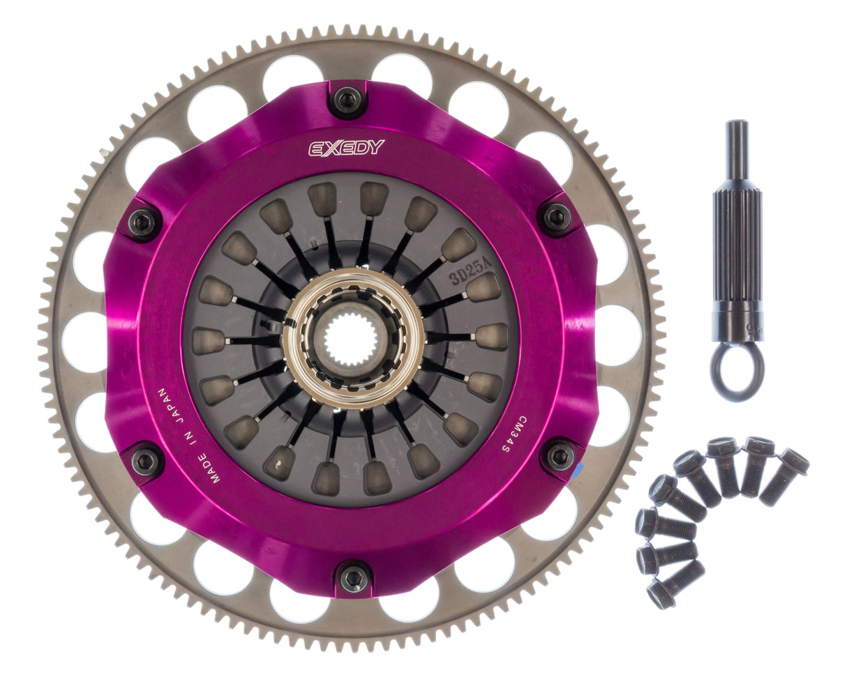 2004-2014 Subaru STI Exedy Hyper Compe-D Twin Series Cerametallic Clutch and Flywheel Kit Rigid