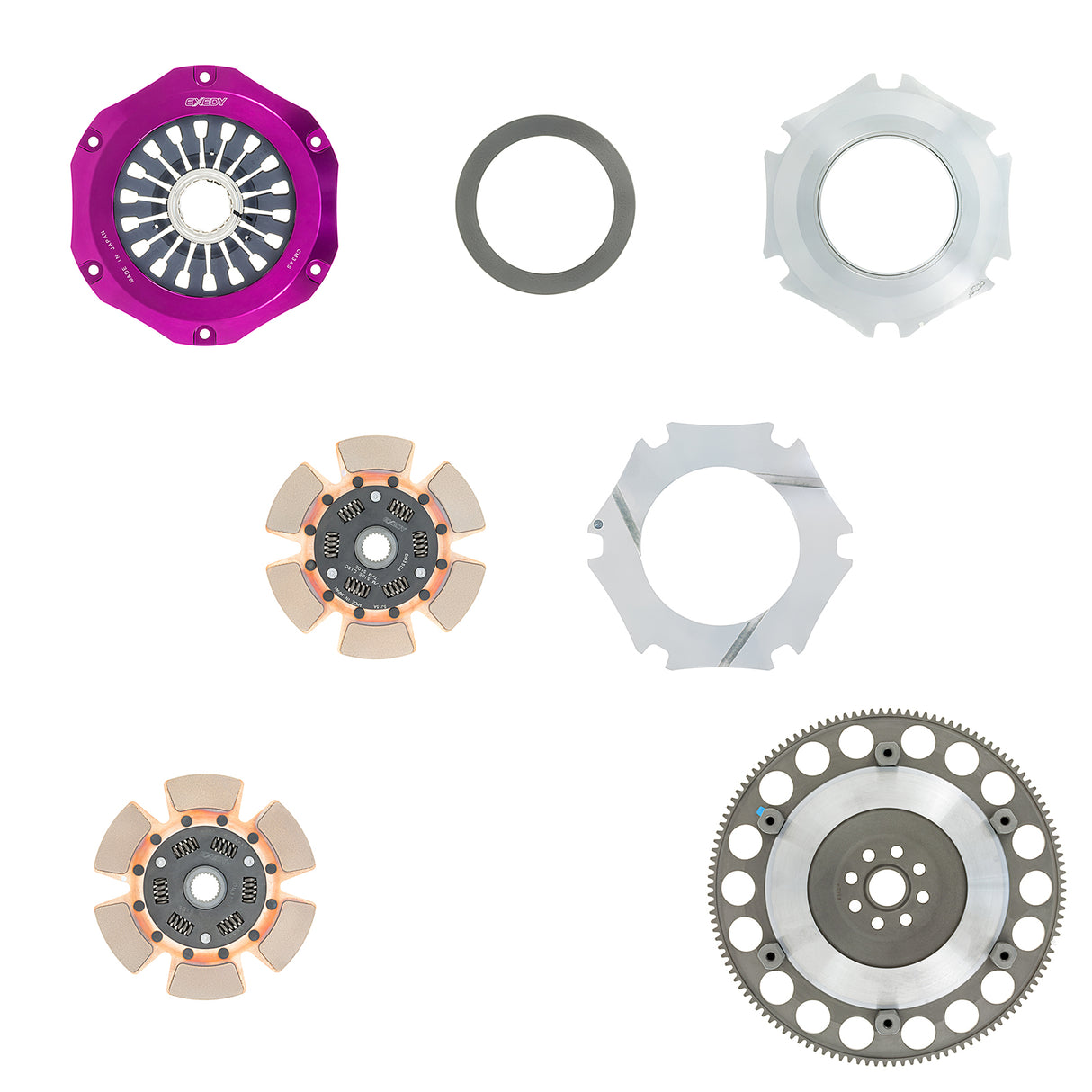 2002-2005 Subaru WRX Exedy Hyper Compe-D Twin Series Cerametallic Clutch and Flywheel Kit Sprung