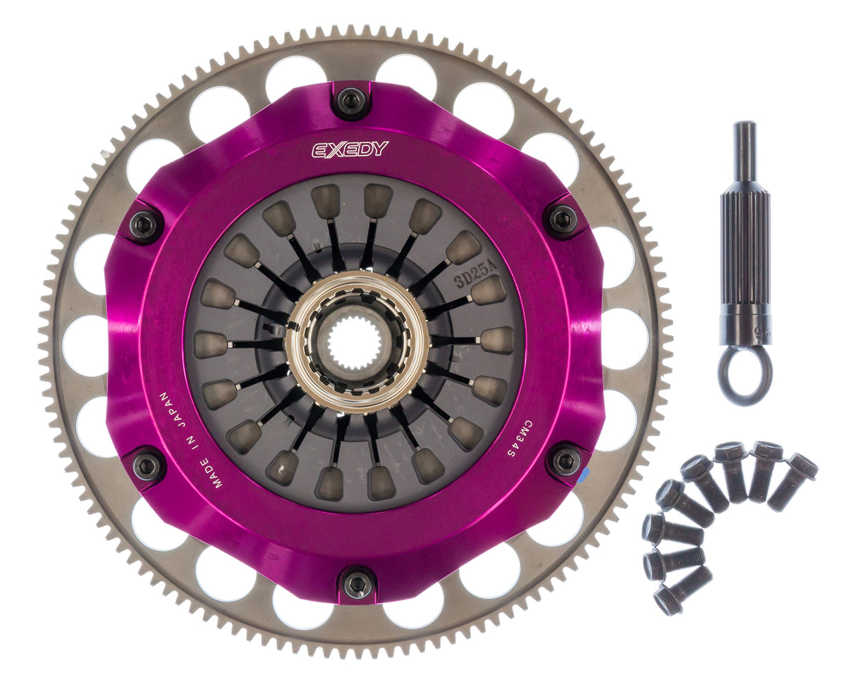 2004-2014 Subaru STI Exedy Hyper Compe-D Twin Series Cerametallic Clutch and Flywheel Kit Sprung