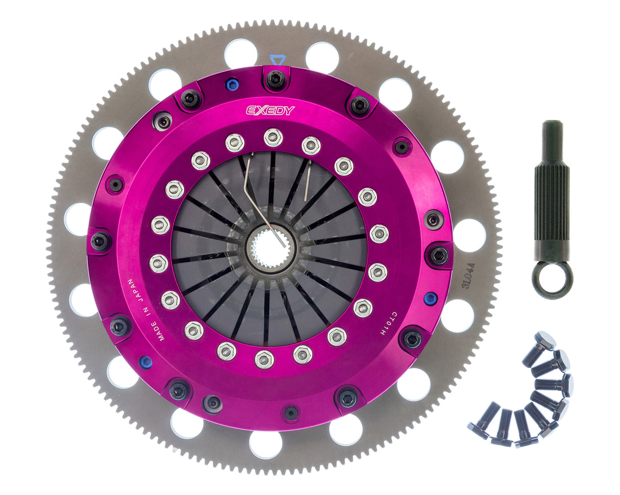 1996-2010 Ford Mustang 8 Bolt Exedy Hyper Twin Series Cerametallic Clutch and Flywheel Kit HD Version 26 Spline